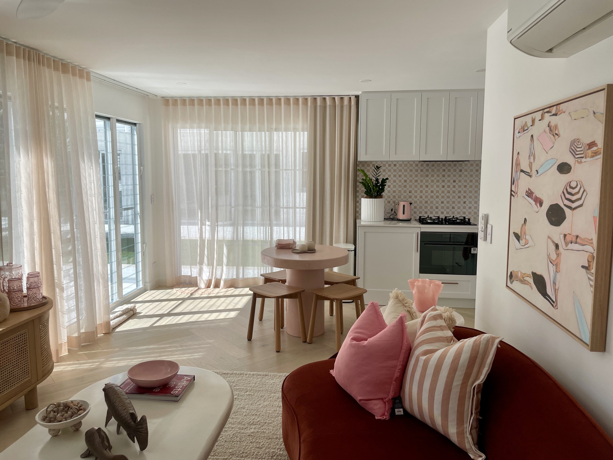 buy online custom made wave sheer curtains for living room in dubai hill by blinds shop