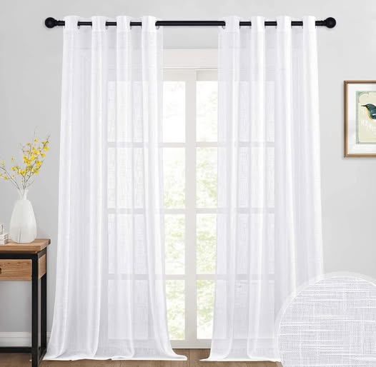 2 PANELS SHEER CURTAINS FOR HOME NAD OFFICE DECOR BY DLINDS SHOP DUBAI