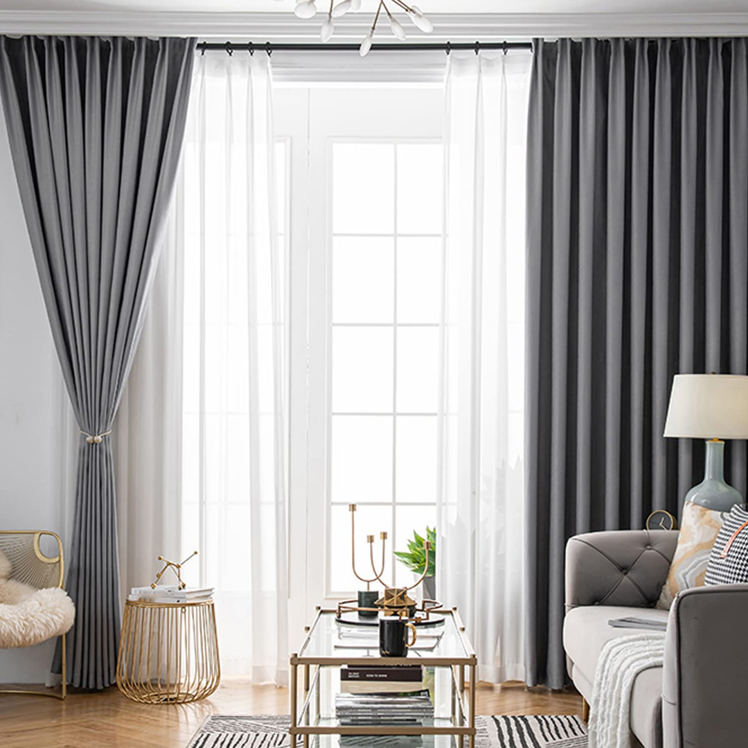 BLACKOT+SHEER CURTAINS FOR LUXIRIOUS LIVING ROM BY DUBAI BLINDS