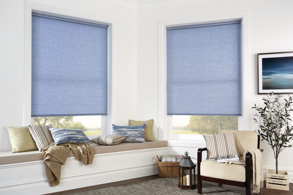 BLUE COLOUR ROLLER BLINDS BY DLINDS SHOP DUBAI