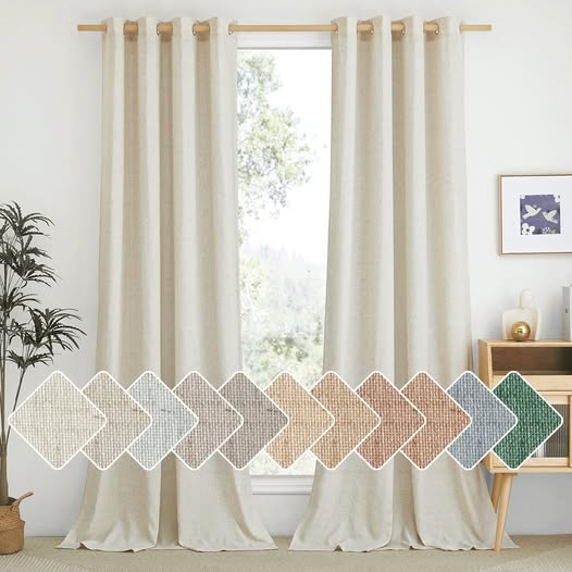 BUY PREMIUM LINEN CURTAINS IN VARIOUS COLOURS-FLAT 30% OFF