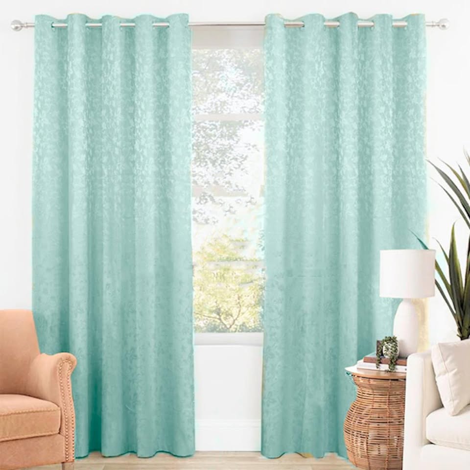BUY SEA GREEN PREMIUM LINEN CURTAINS DUBAI BLINDS-PURE LINEN FABRIC
