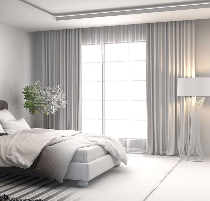 CUSTOMIZED BLACKOUT+SHEER CURTAINS FOR BEDROOM BY CURTAINS SHOP