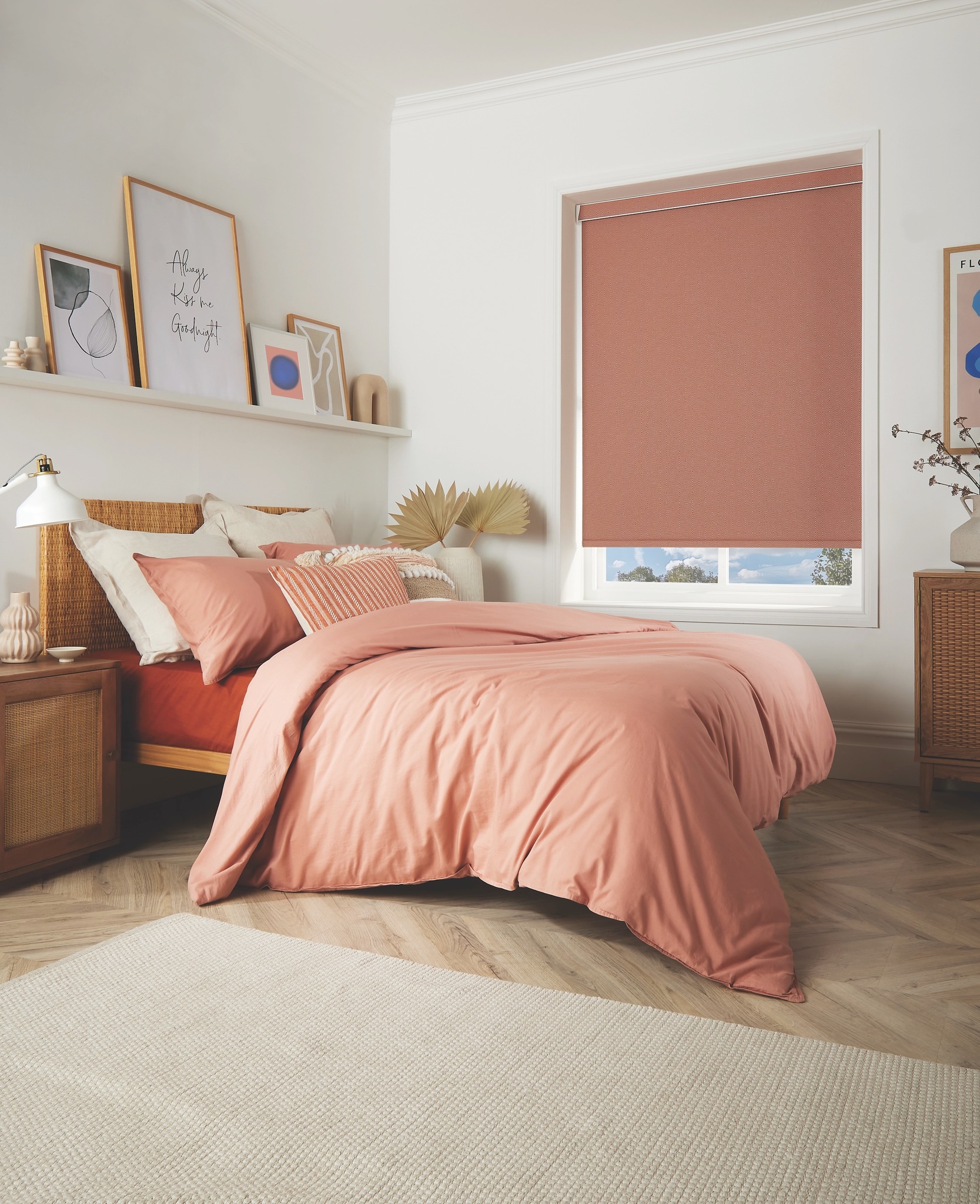 CUSTOMIZED PINK COLOUR ROLLER BLINDS FOR GIRLS BEDROOM BY BLINDS SHOP DUBAI GET A FREE QUOTE NOW