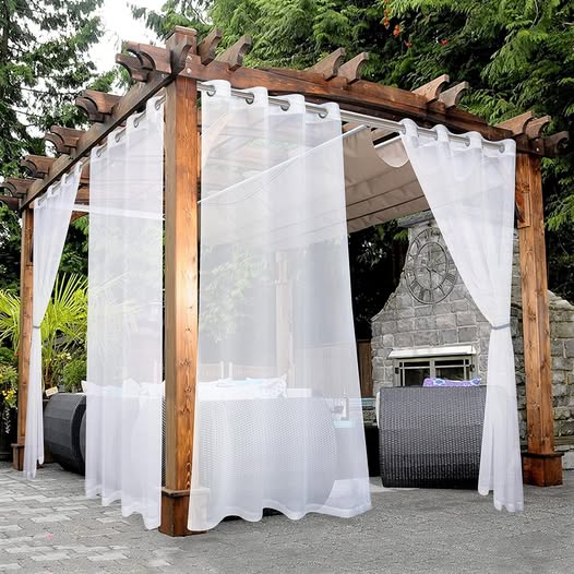 FANTASTIC SHEER CURTAINS FOR PATIO AND BALCONY BY DLINDS SHOP DUBAI