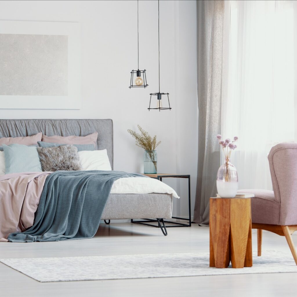 GREY COLOUR SHEER CURTAINS FOR BEDROOM BY DLINDS SHOP DUBAI