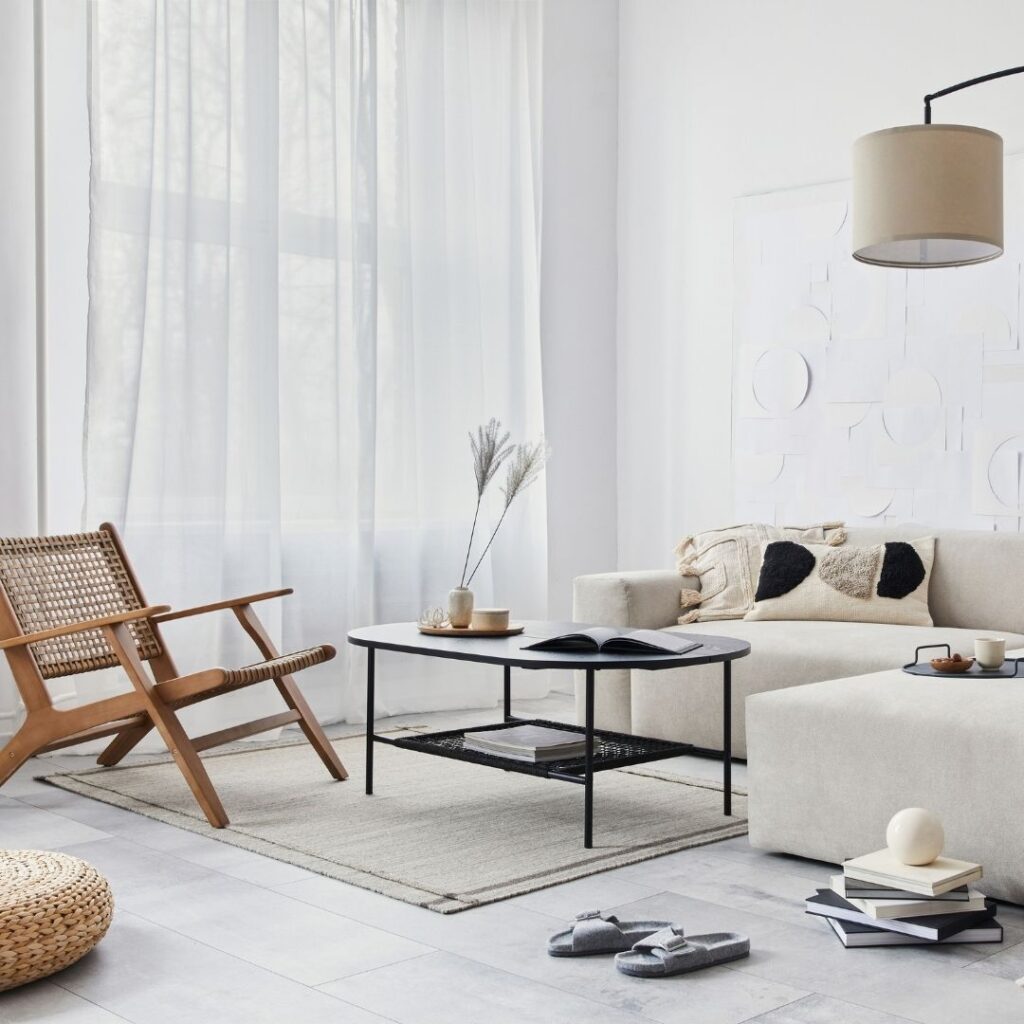 LIGHT AND NATURAL TONED SHEER CURTAINS FOR LIVING ROOM AND VILAS BY BLINDS SHOP DUBAI