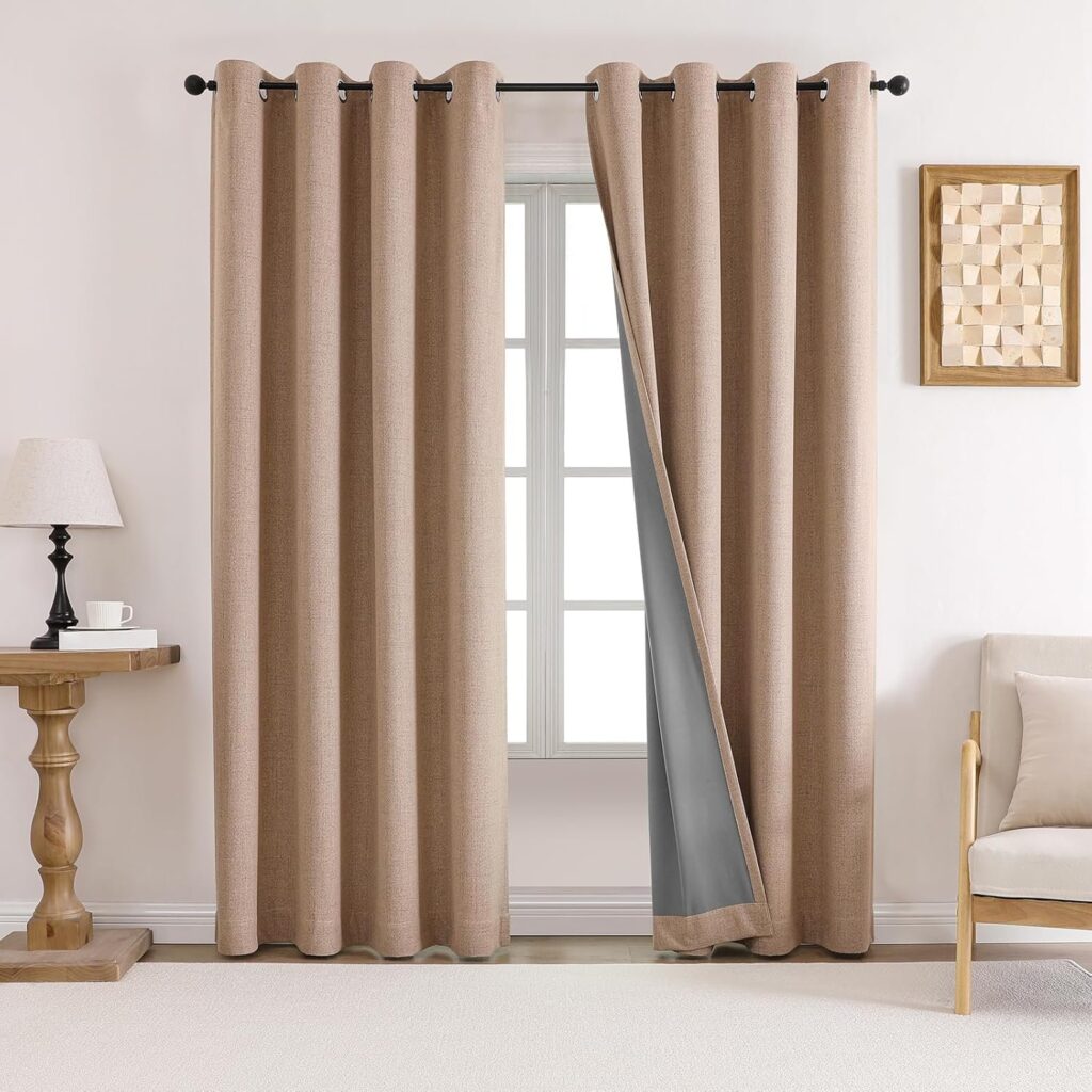 LIGHT COLOUR BLACKOUT CURTINS IDEAS FOR LUXIRIOUS LIVING ROOM AND BEDROOM DECOR BY DUBAI BLINDS