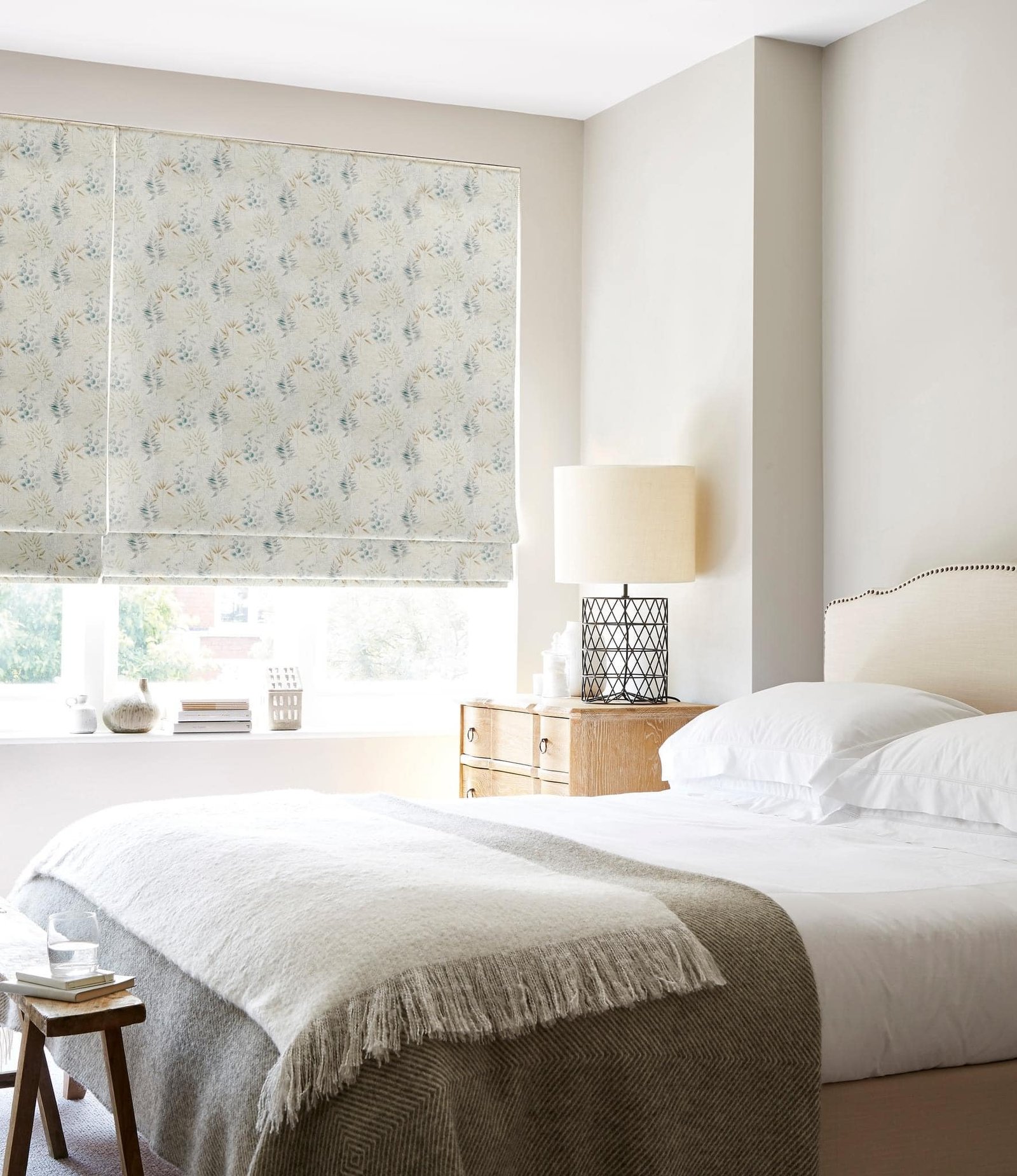 PRINTED ROMAN BLINDS FOR BEDROOM BY BLINDS SHOP DUBAI