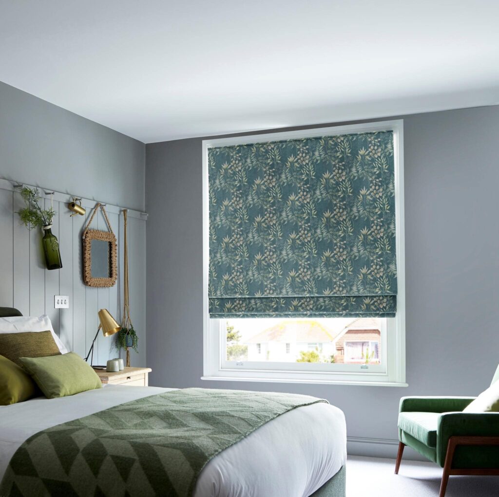 PRINTED ROMAN BLINDS FOR BEDROOM BY DLINDS SHOP DUBAI
