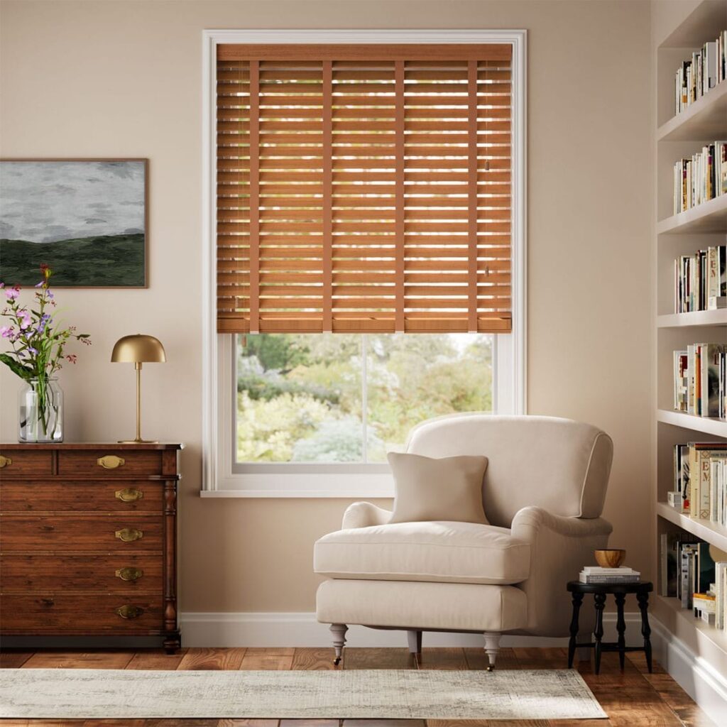 UPGRADE YOUR WINDOW WITH WOODEN BLINDS FOR STUDY ROOM BY BLINDS SHOP DUBAI