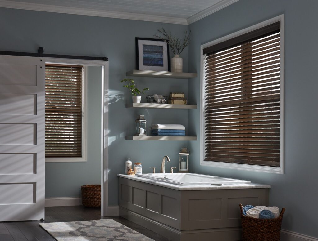 WOODEN VENETIAN BLINDS FOR BATHROOM BY DLINDS SHOP DUBAI