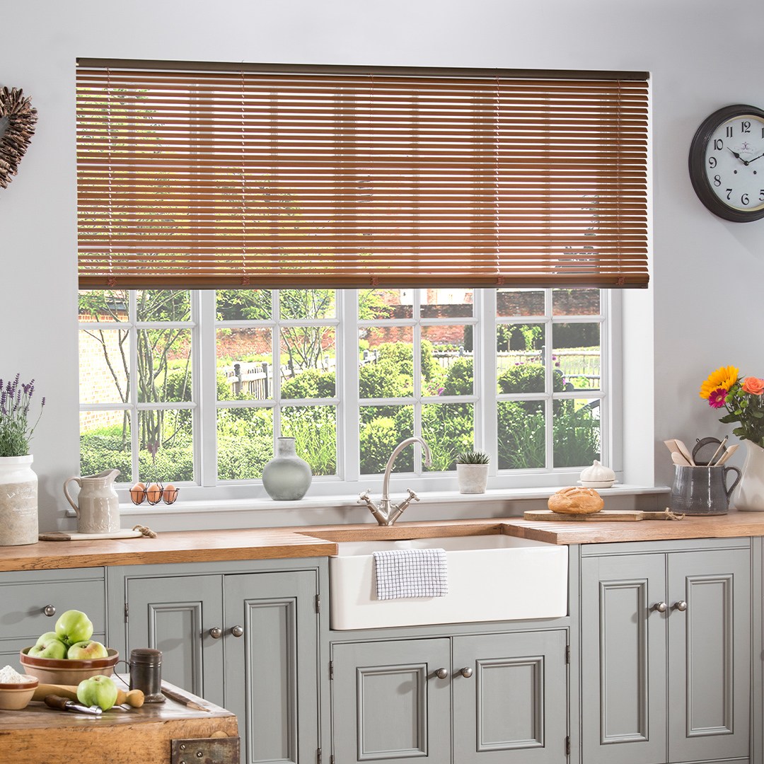 WOODEN VENETIAN BLINDS FOR KITCHEN BY BLINDS SHOP DUBAI