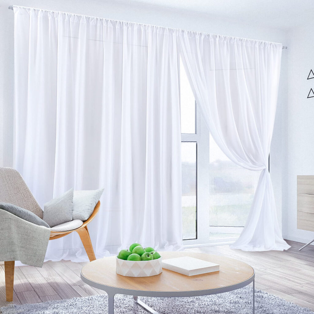 chiffon curtains are ligh weight sheer curtains by blinds shop