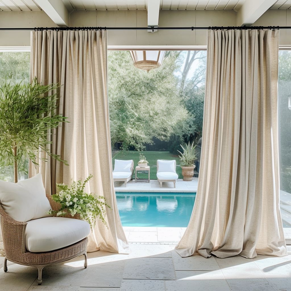 transfer your garden,balcony and patio with our outdoor curtains by dubai blinds