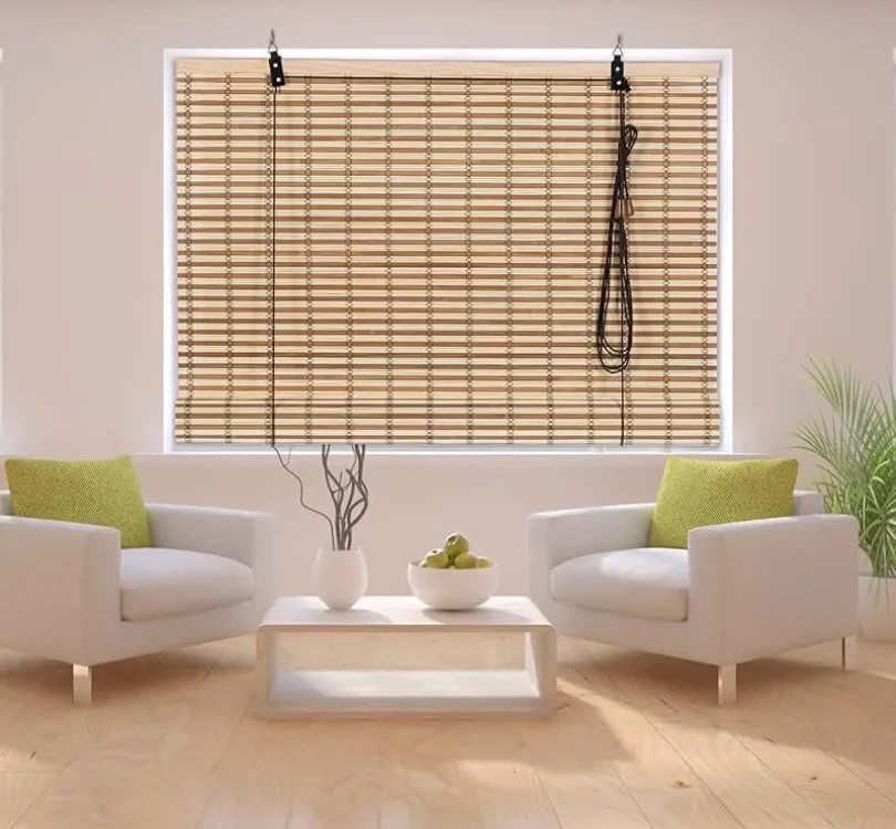 Bamboo Blinds Installation For Living Room