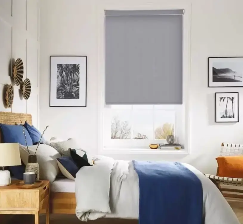 Grey Color Blackout Blinds For Bedroom in UAE