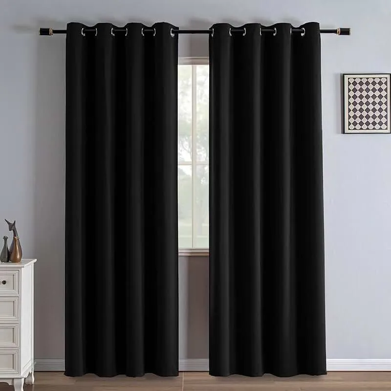 Black Color Blackout Curtain For Livingroom in Dubai Hills Estate