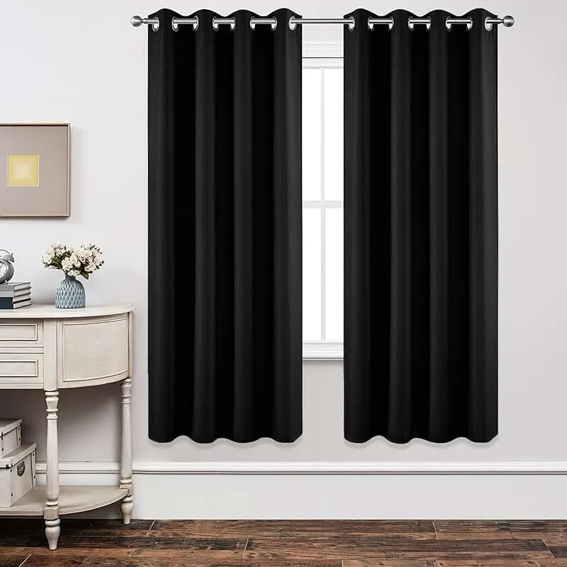 Black Color Blackout Curtains For Livingroom in Jumeirah Beach Residence