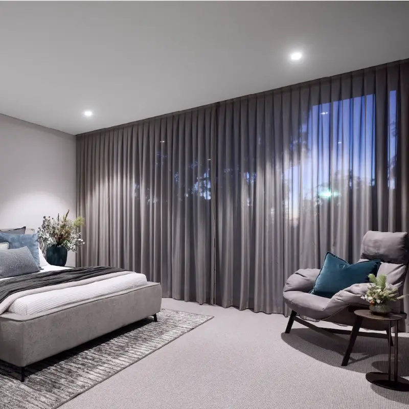 Charcoal Modern Bedroom Curtains