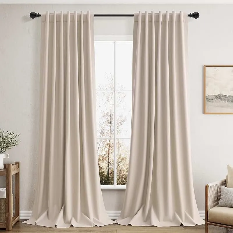 White Color Blackout Curtain For Livingroom in Jumeirah Beach Residence