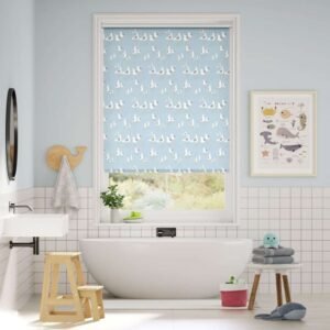 Blue Kids Blackout Roller Blind