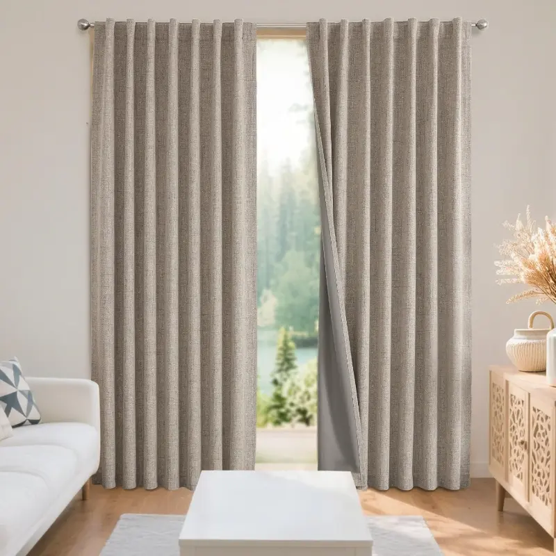 linen Curtains installation in Dubai Marina